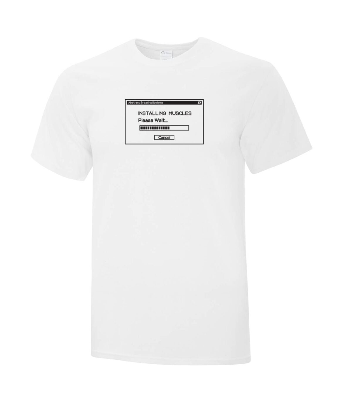installing muscles tshirt