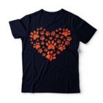 Dog Foot Print Heart Art